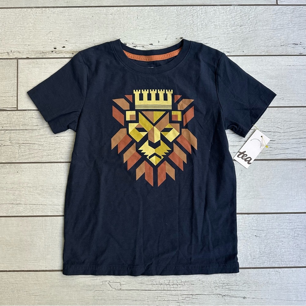 NWT Tea Collection Lion Tee Size 7 - Picture 2 of 6